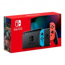 Nintendo Switch With Neon Blue and Neon Red Joy